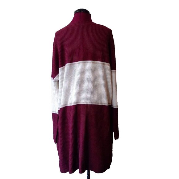 Sanctuary Womens Cardigan Size Large Multicolor Pockets Color block Open… - Picture 2 of 6